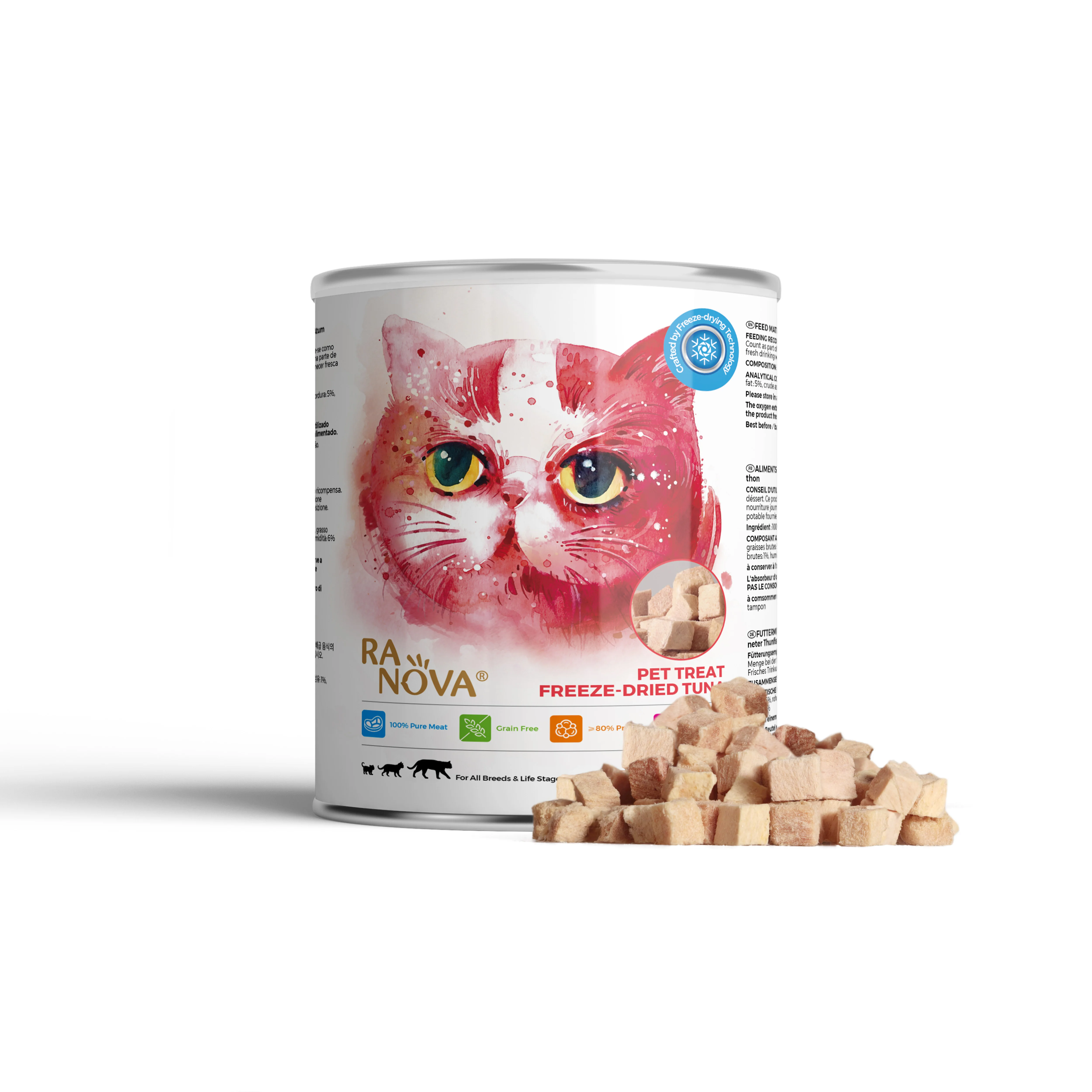 ODM OEM pet treats freeze-dried Tuna granules low sensitive freeze dried canned food meat Tuna poodle teddy small dog cat food
