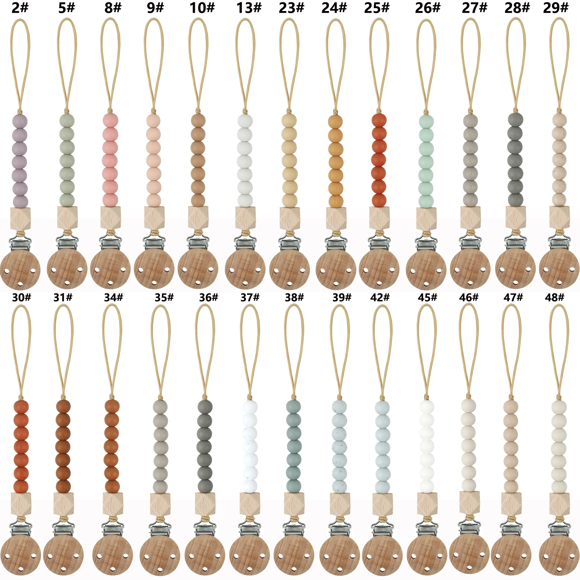 Food Grade Silicone Baby Pacifier Clip Chain, Baby Use Products Pacifier Chain Clip.