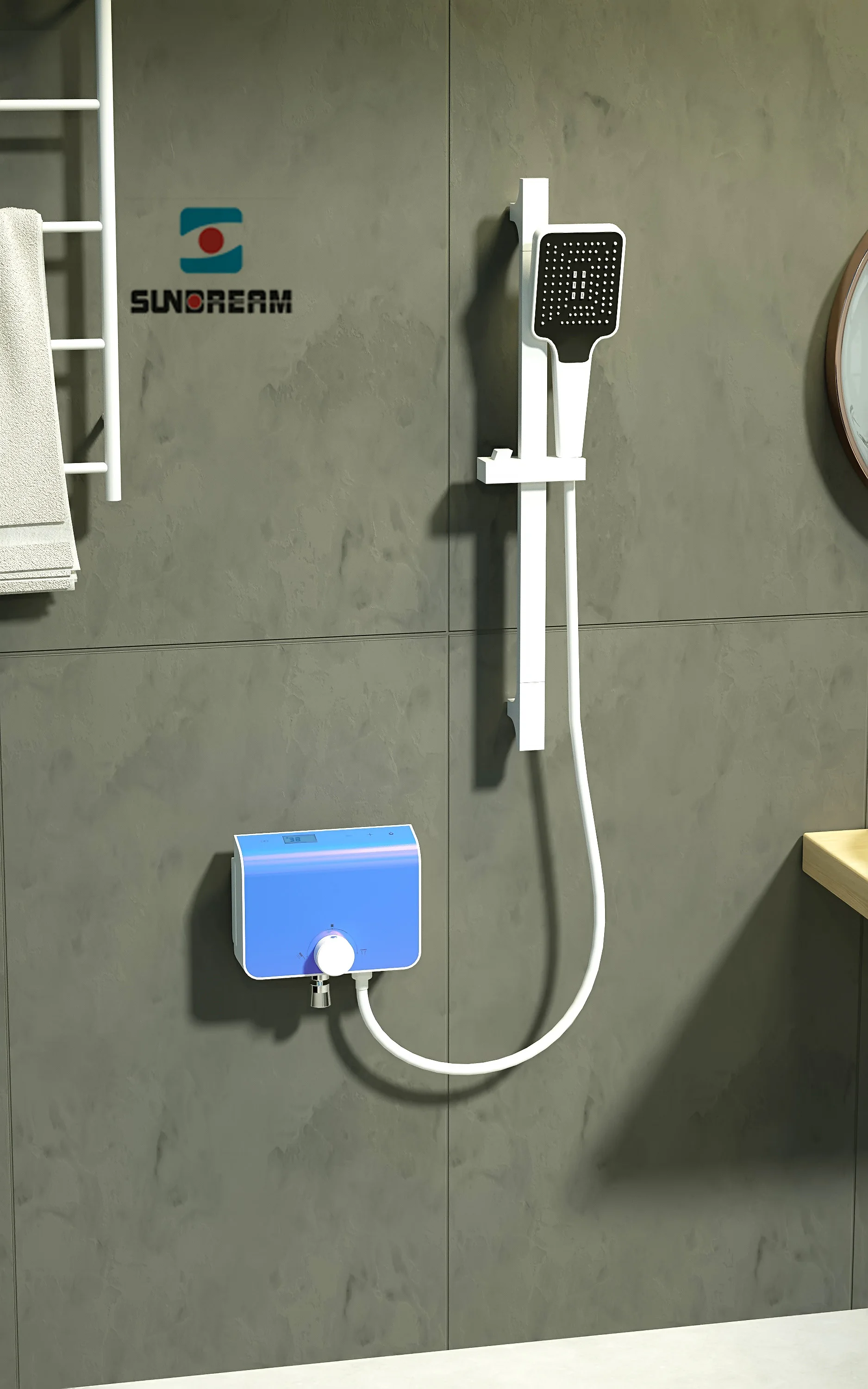 SUNDREAM smart brass rain shower set luxury bathroom faucets rain shower set with head shower