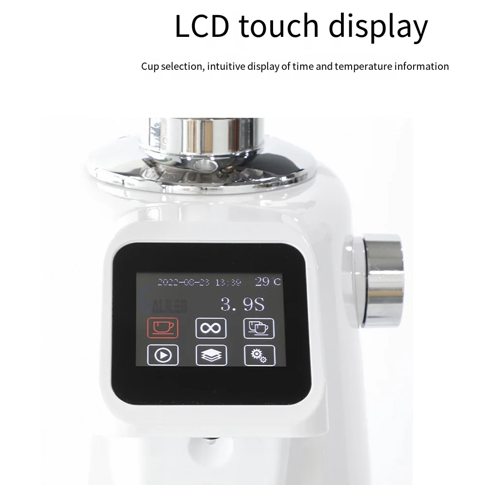 Zilong Professional automatic LED industrial electric commercial coffee grinder commerical coffee bean grinder machine 74MM