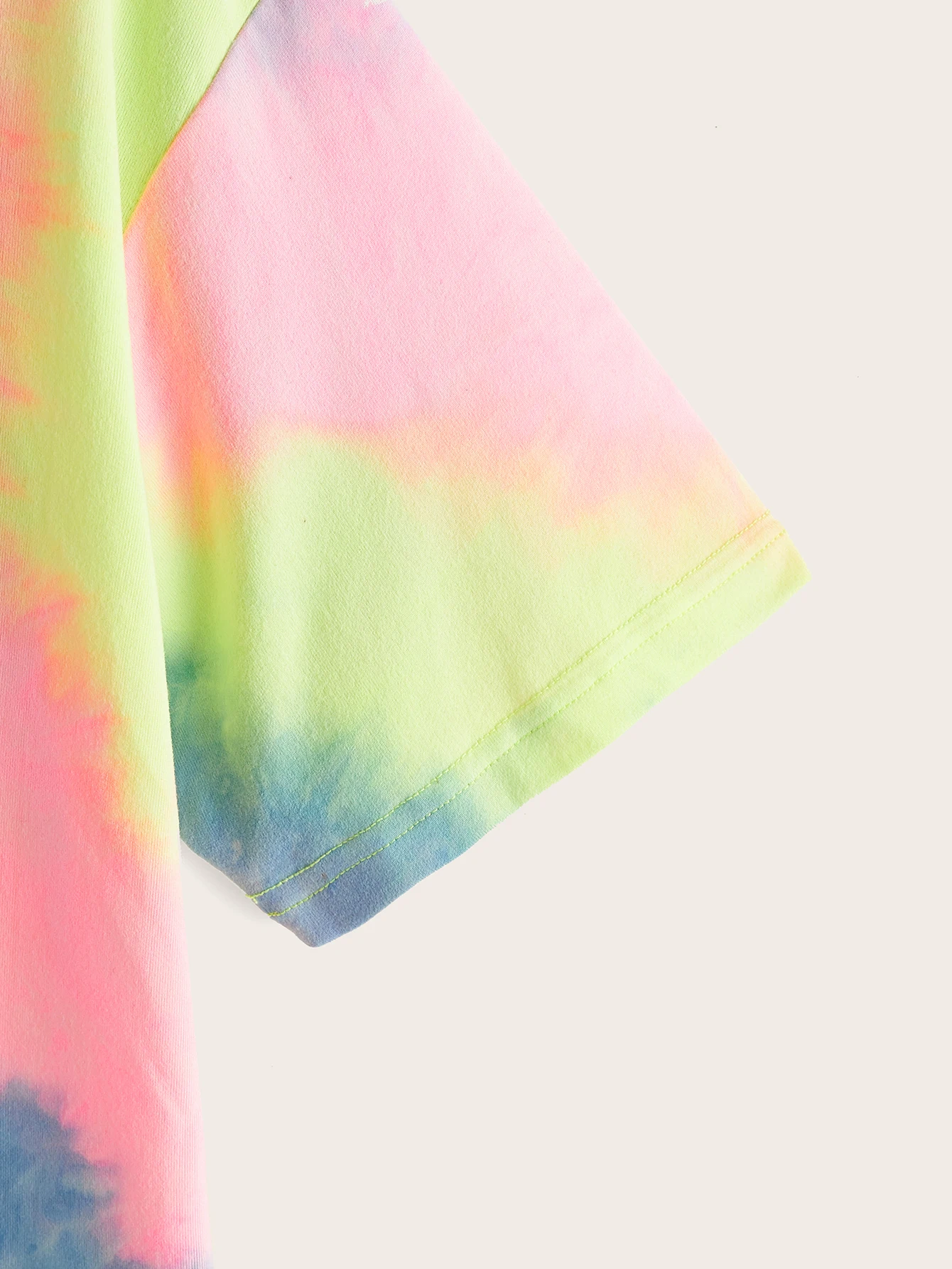 Vintage Girl Tie-dye Tshirt Short Sleeve Unisex Kids Tops Children Casual T Shirts For Summer Size 8-14 Years