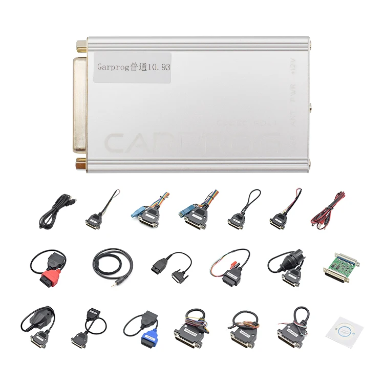 Newest Car prog Carprog V10.93 Full 21 Adaptor ECU Programmer Auto Repair Airbag Reset Tools