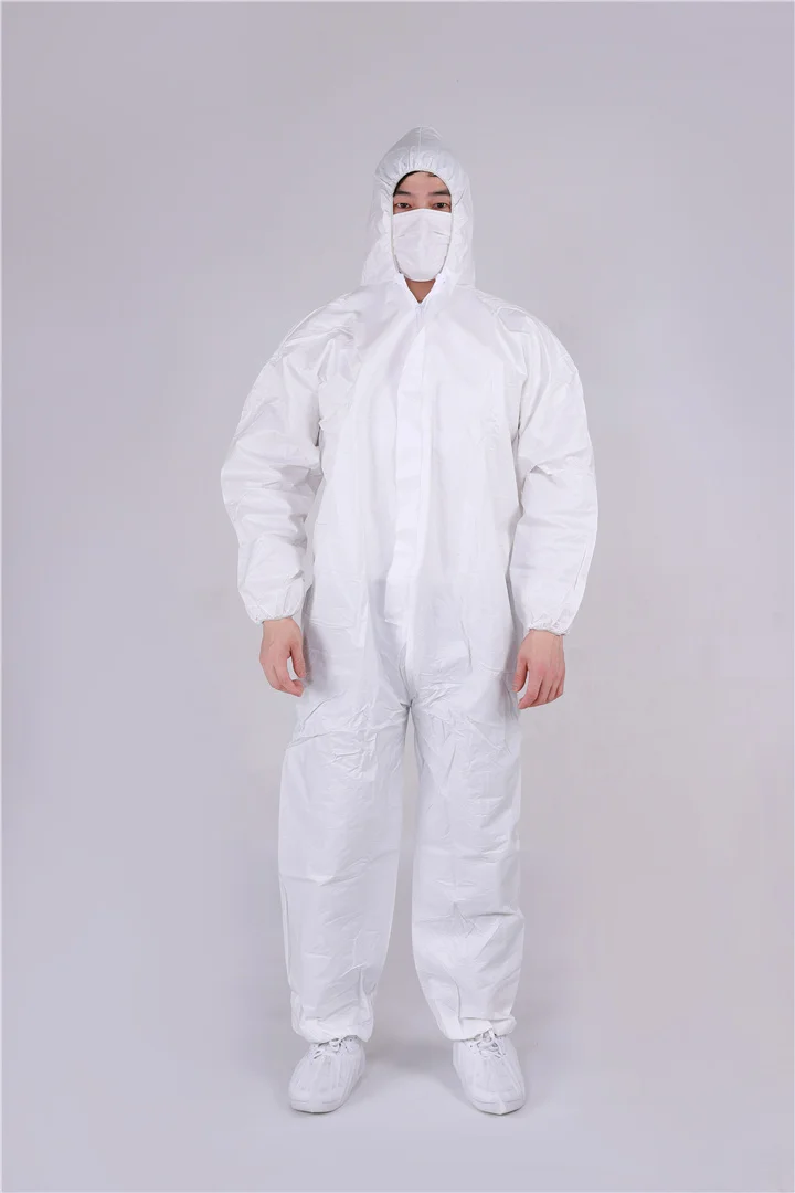 Professional Microporous  PP/ SMS /SF Disposable coverall for Alphatec Chemical protection work Suit Coveralls