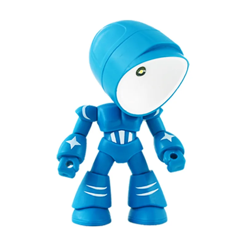 New style creative desktop led battery small portable desk lamp diy robot art deco table lamp