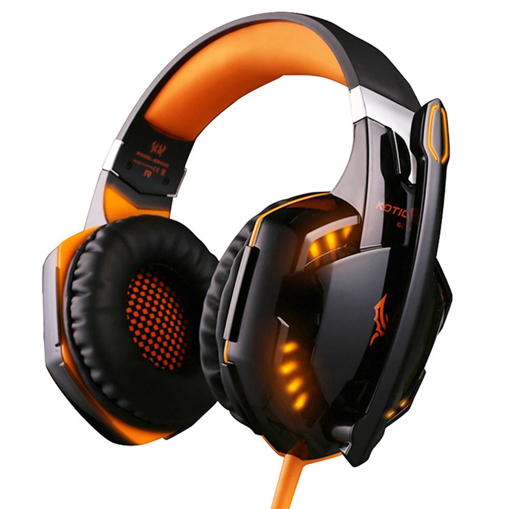 2021 New Latest G2000 Noise Cancelling Gaming  Headphones with Mic Led Light Over Ear Wired Headset For PC Gamer