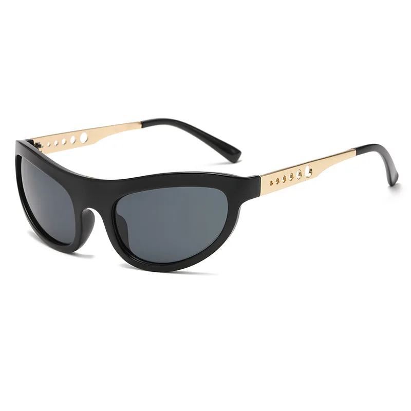 S23246 Uv400 Ladies Glasses Alien Hollow Retro Sunglasses Vintage Metal 2024 Wholesale Luxury Designer Wholesale Y2k Sunglasses