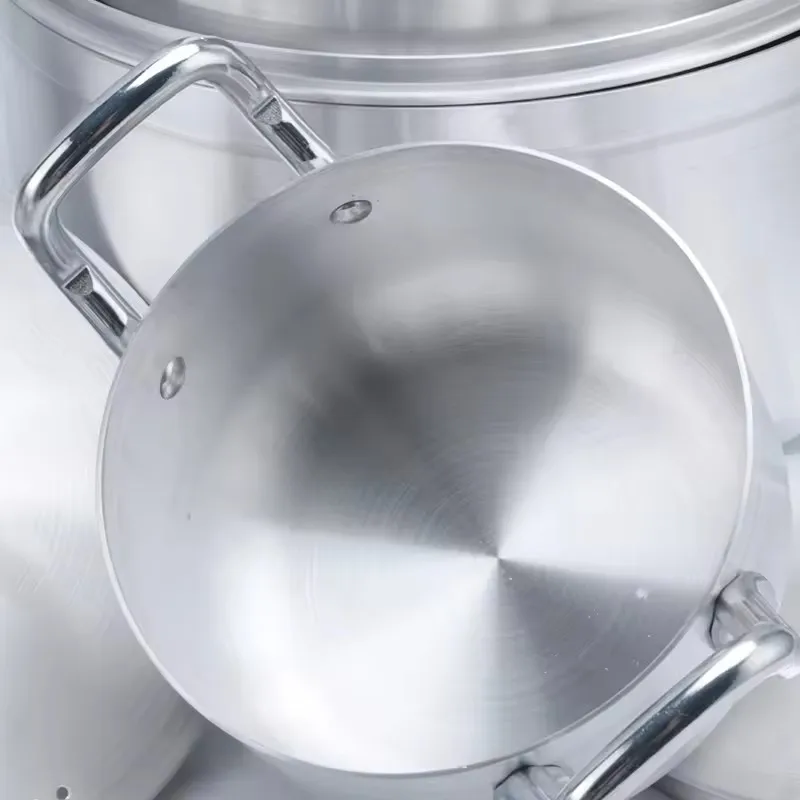 Heavy Thick 7 Aluminum Pot Cookware Sets Jogo De Panela Casseroles 16-28CM Wholesale Large Kitchenware Soup Stock Pots Pan Set