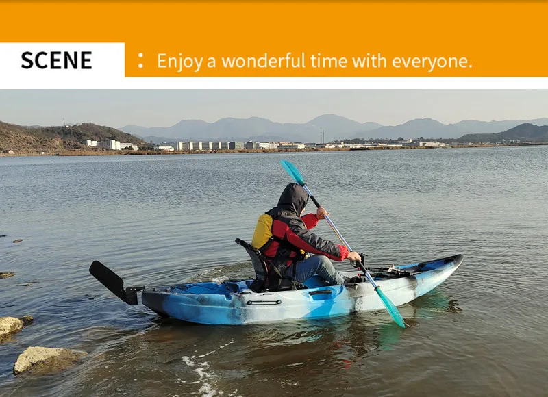 multiple colors fishing kayak recreation kayak complete cover single person easy take tandem