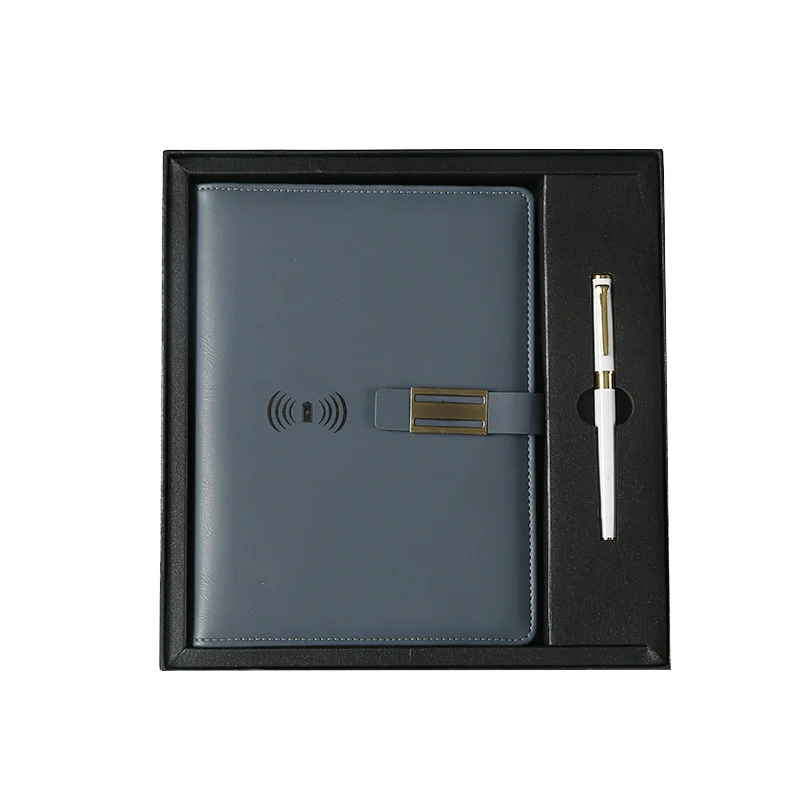 power bank notebook set anniversary gift souvenir wireless charging notepad multi functional fathers day gift notebook set gift