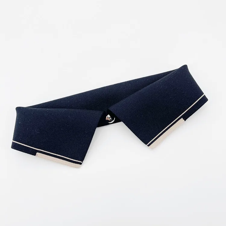 Custom 97% polyester 3% spandex rib collar knit ,t-shirt collar for polo shirt