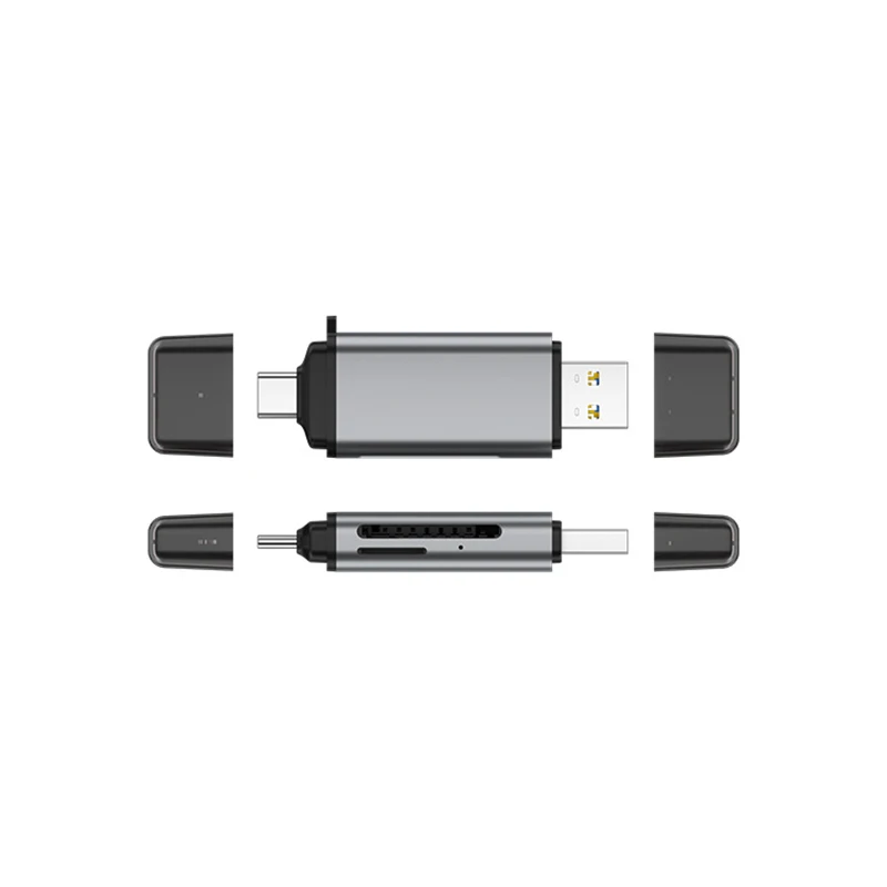 Factory Price 2 In 1 OTG Card Reader SD TF Micro SD Card Reader Type C USB C Memory Adapter for Tablet Mobile Phones PC Laptop