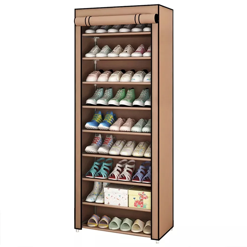 Shoe Rack With Non-woven Fabric Cover Closet 7-tier Shoes Storage Organizer Cabinet Tower Shelves