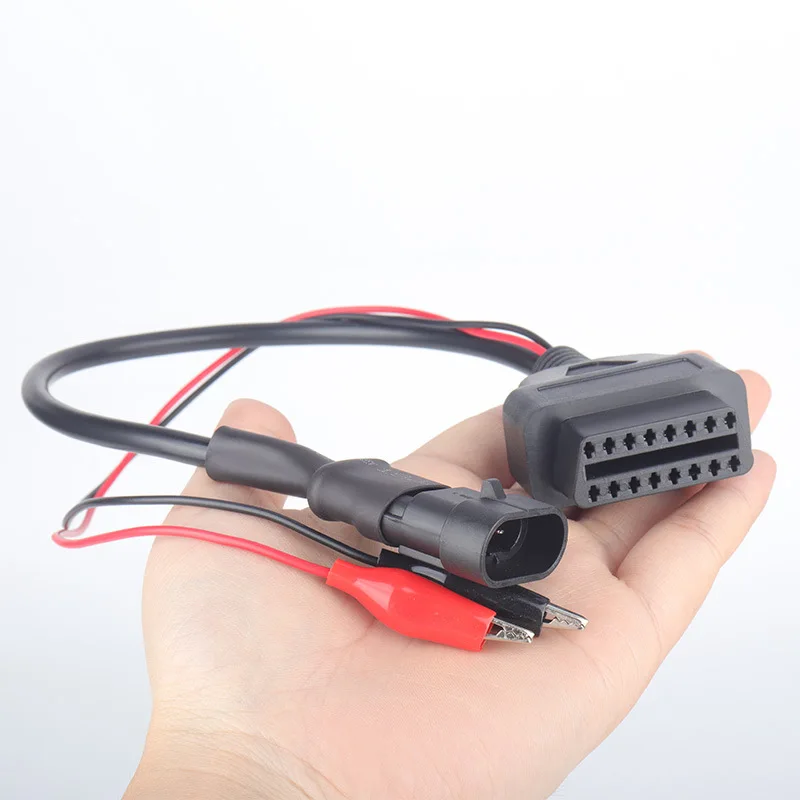 3 Pin to16 Pin OBD2 obd-II connector Car Motorbike OBD Cable Replacement For Fiat 3pin For Lancia Alfa Romeo Ducati