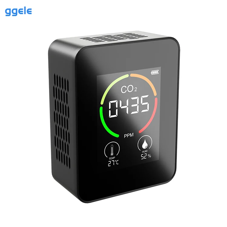 ggele Highly Quality Indoor Portable Infrared Wifi Smart Co2 Air Sensor Co2 Monitor Air Meter Monitor Carbon Dioxide Detector