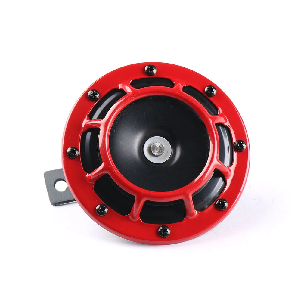 Red/Black Hella Super Loud Compact Electric Blast Tone Air Horn Kit 12V 115DB For Motorcycle Car 2pcs/set
