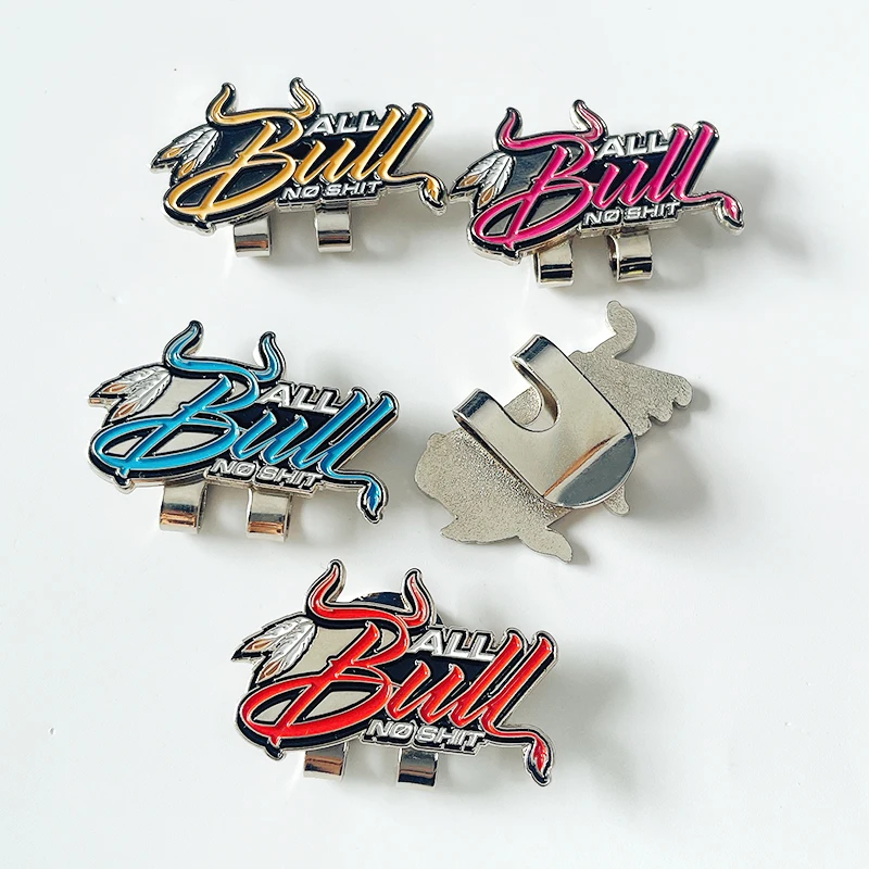 Customized metal crafts factory mexico hat clips enamel pins frame lapel pins soft hard custom baseball hat pins