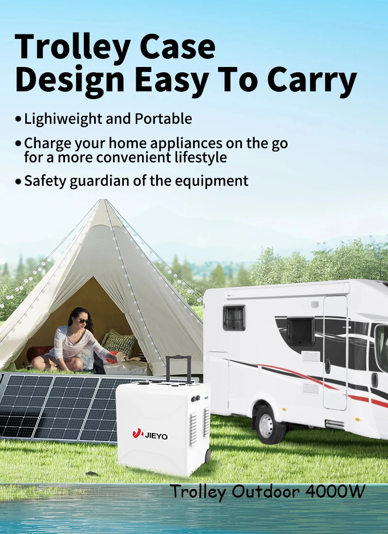 3000W 4000W 5000W 110V 220V Portable Power Supply Station Lifepo4  battery Solar generator for home UPS  back up for RV charging