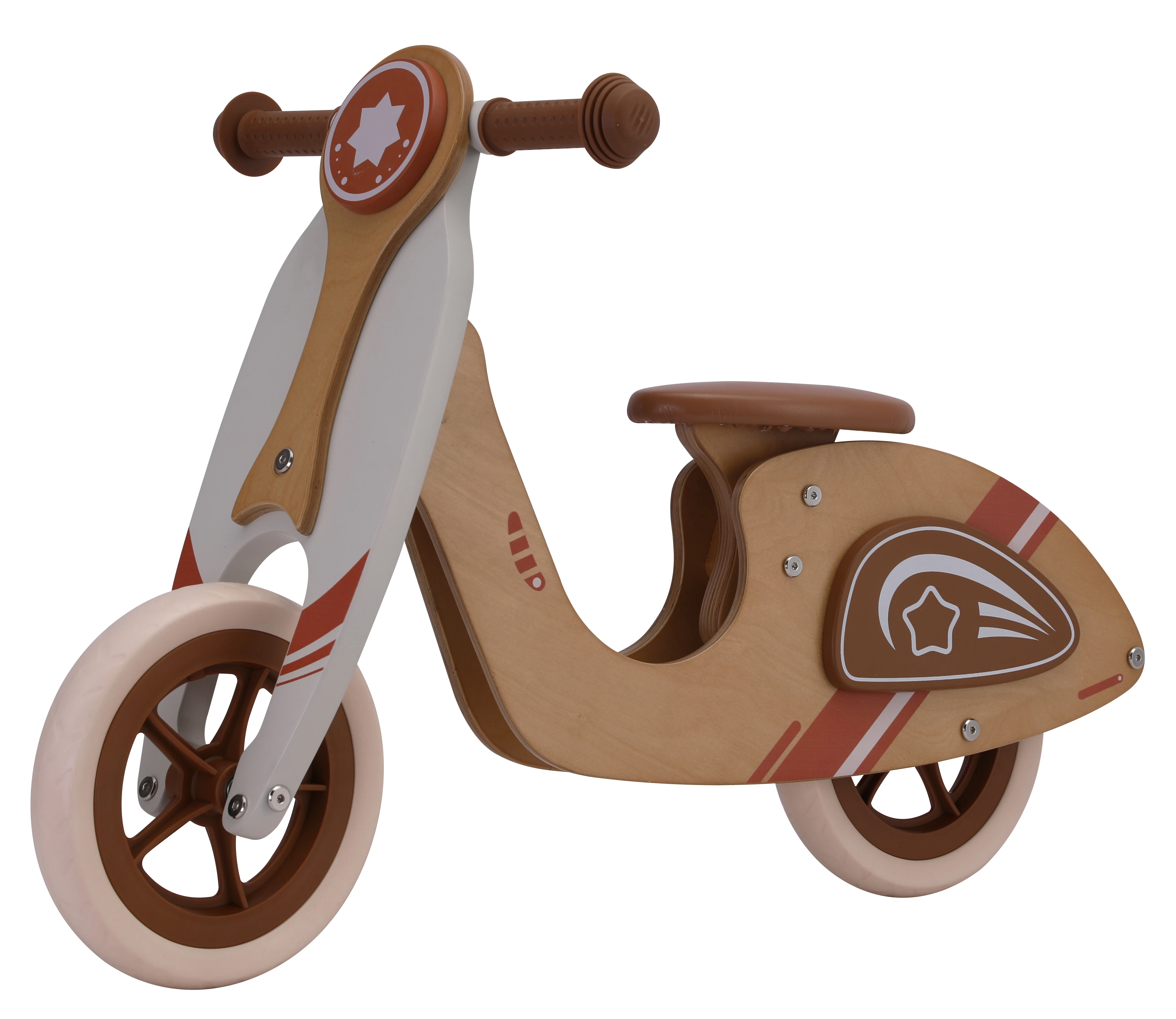 10-дюймовый деревянный скутер балансировочный велосипед vespa