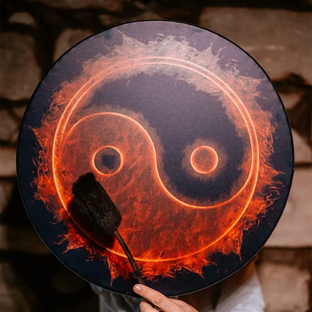Vegan Shaman Drum Fire Vixen Totem Native Tambourine Musical Instrument Shamanic Hand Frame Drums Sound Healing