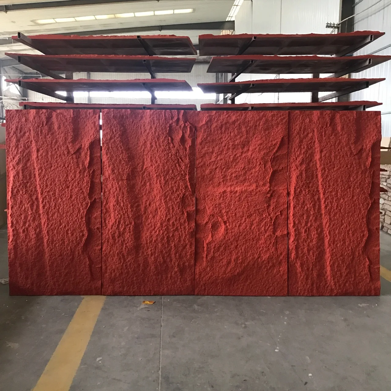 Lightly Outdoor External Decoration PU Artificial Rock 3D Stone Wall Panel