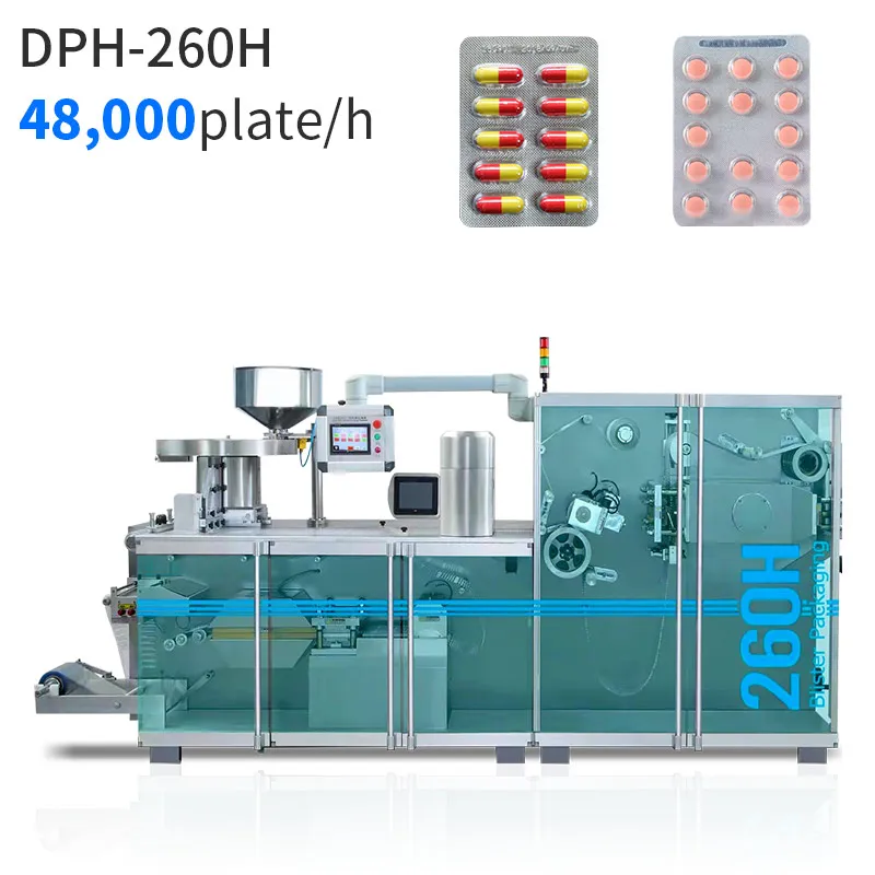 High Speed Capacity Automatic Pharmaceutical Roller Type Capsule Tablet Pill Packaging Alu Pvc Alu Alu Blister Packing Machine