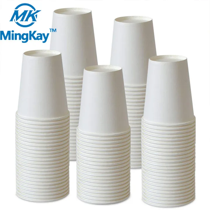 Custom Printed Logo Paper Cup Wholesale White Paper Cups Disposable Paper Coffee Cup With Lid