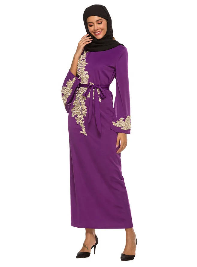Causal Abaya Dubai Turkey Muslim Hijab Dress Kaftan Caftan Marocain Islamic Clothing Ramadan Dresses Islam Robe for Women Ladies