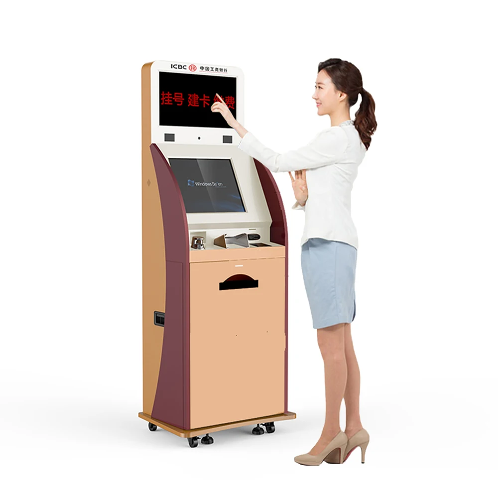 Hot Selling Touch Screen Cash Dispenser ATM machine Self Service Printing Kiosk A4 Report Printer