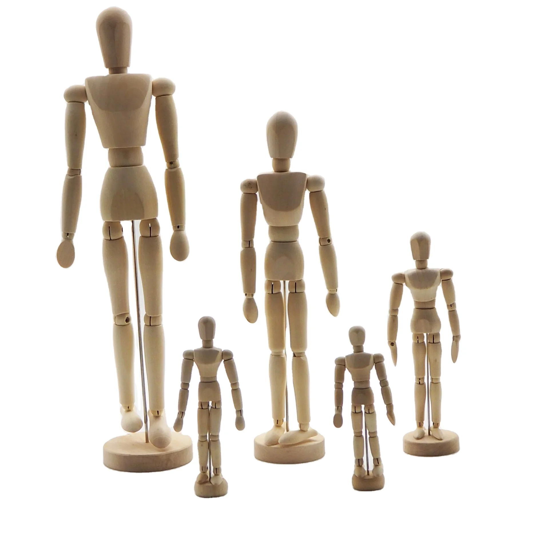 eco-friendly  Wood Figurine Human japanese ball jointed doll