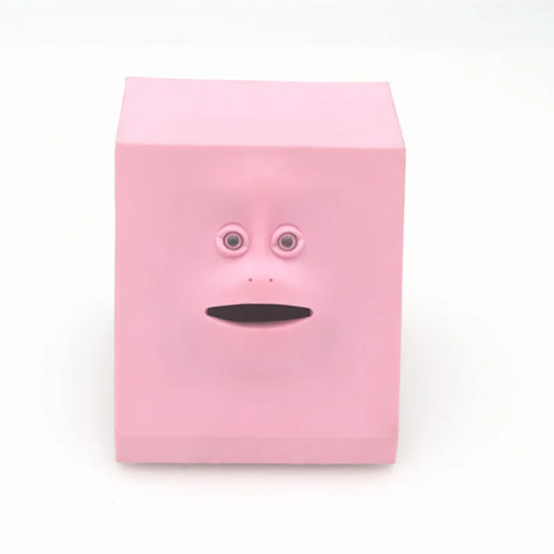 Children Sensor Coin Box Cute Face Bank Money Safe Box Piggy Banks