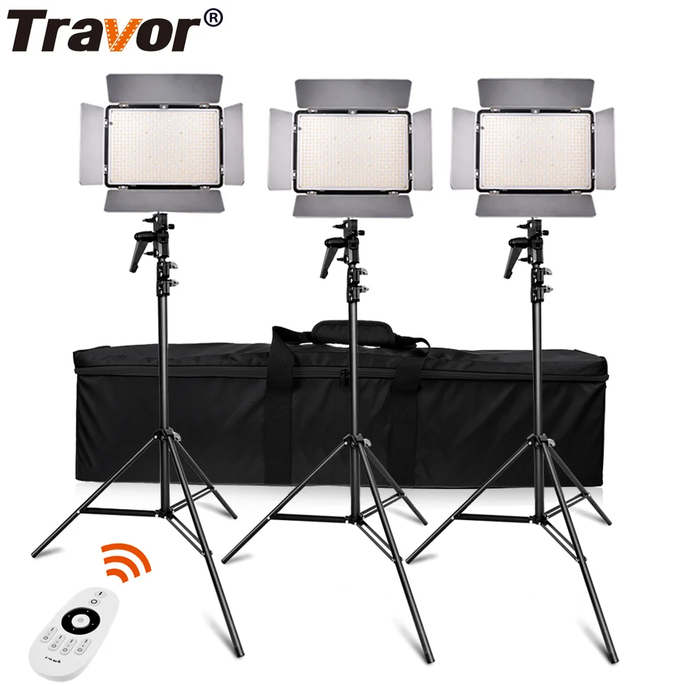 Travor TL-600AS 3 in 1 set picture photo taking digital dslr camera lighting kit shooting illumine lamp led fill video light