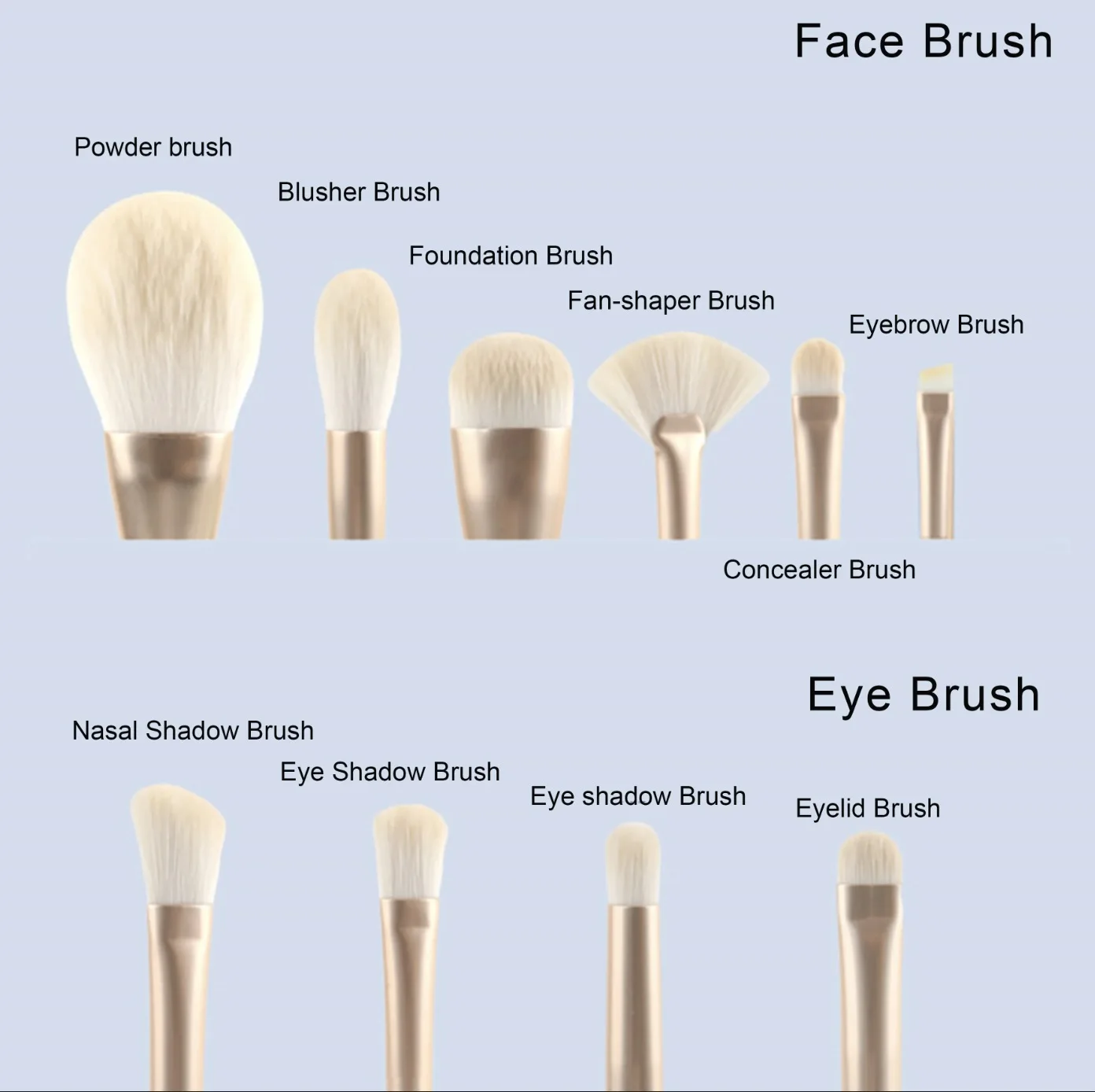 custom logo high quality makeup brushes private label makeup brush set 16pcs