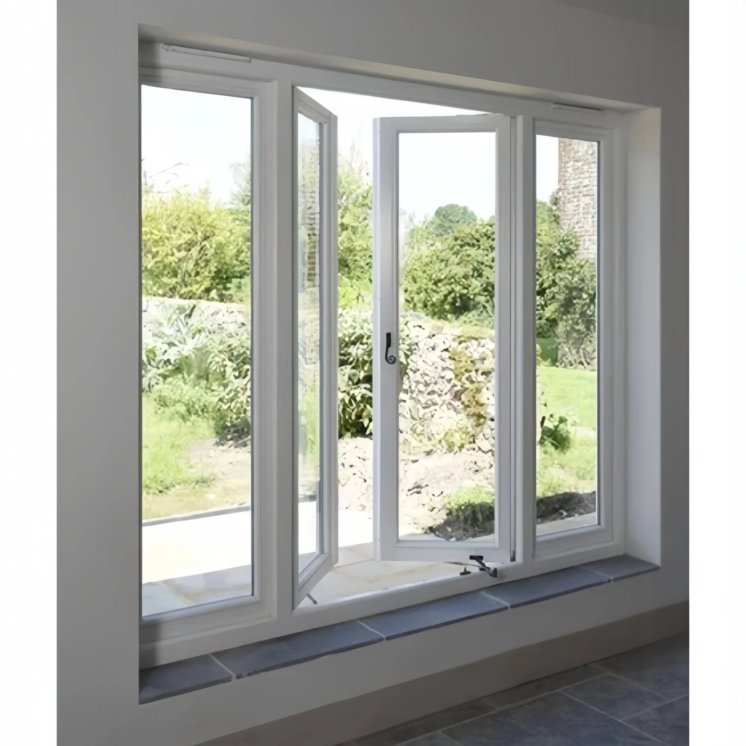 Customized Standard Hurricane Impact double glazed Tilt Turn upvc Doors And Windows Villa House pvc vinyl Swing Window for sale