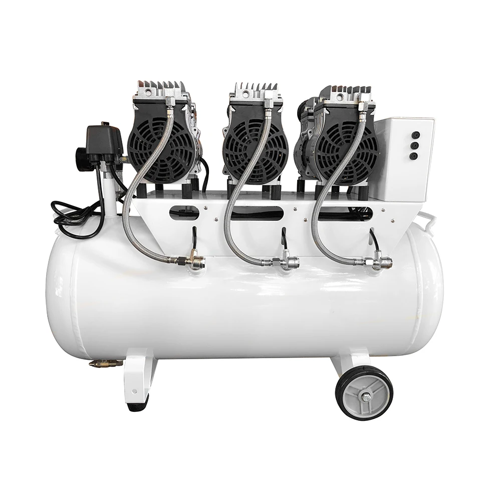 AliGan Dental Equipment 90L silent oil-free air compressor is suitable for dental treatment machines in hospitals and clinics