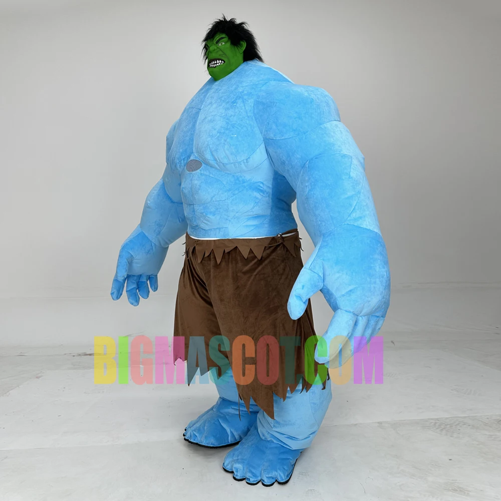 Customized Blue Monster Adult walking Fursuit Cosplay Inflatable Hulk Mascot Costume for Halloween Party