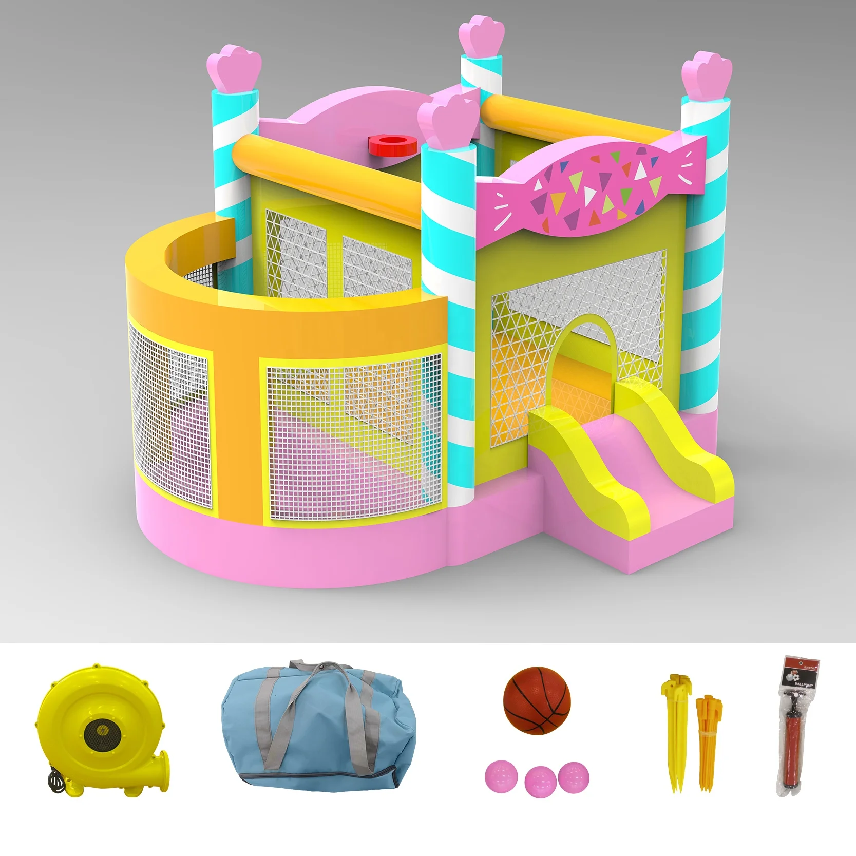 
New arrival inflatable bounce jumping house for children Oxford cloth games kids 