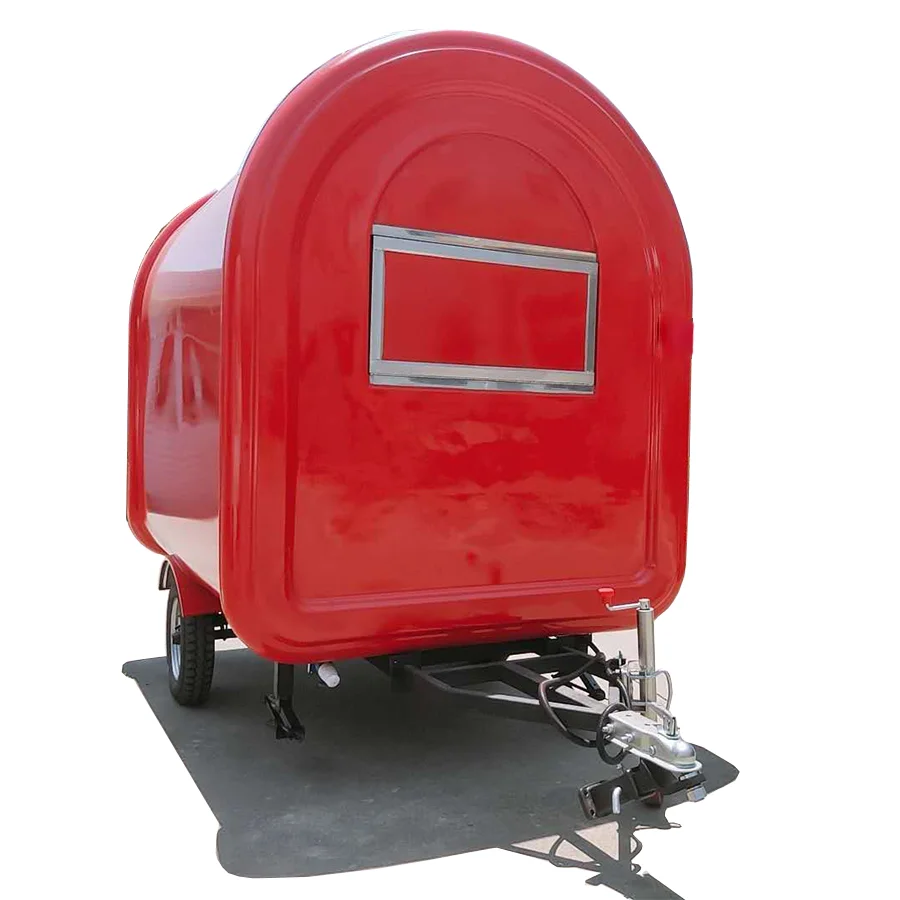 
China Custom Mobile Street Fast Vending Carts Fast Food Truck Used Car Van Food Trailers with Freezer for Sale Europe 