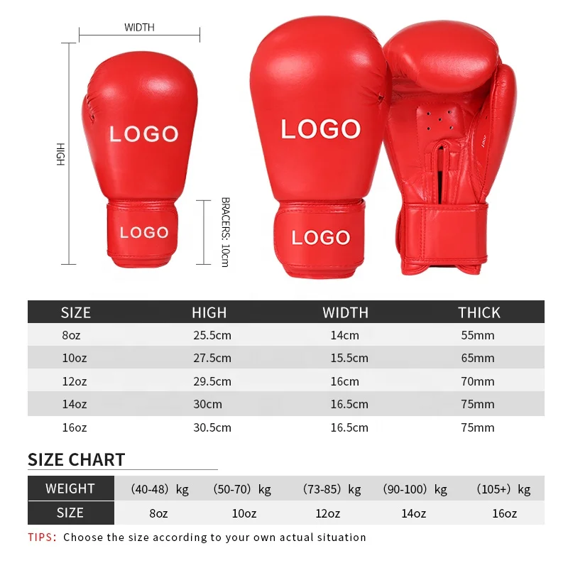 Wesing Пользовательский логотип Guantes De Boxeo Материал Дети Взрослые воловья кожа боксерские перчатки