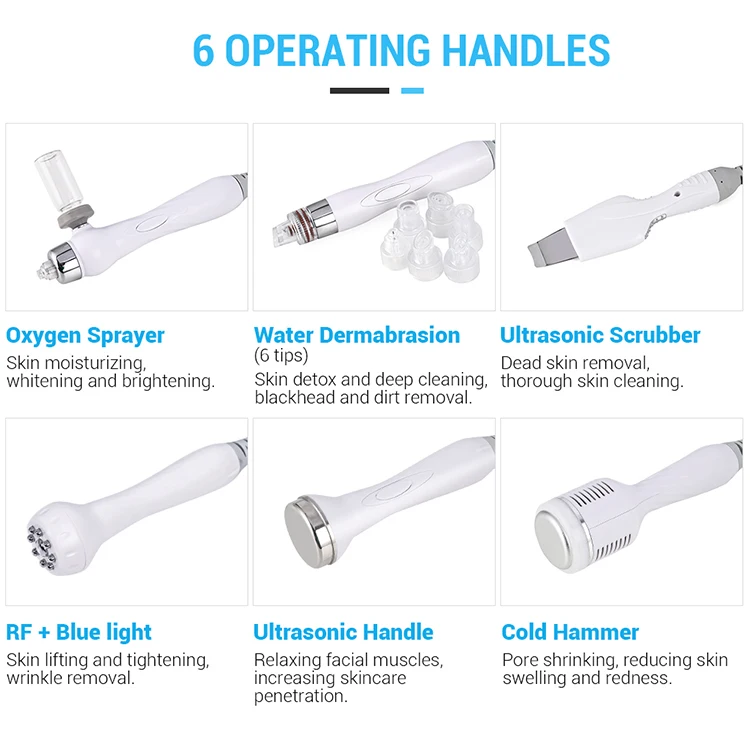 h2O2 hydro water jet peel  hydrodermabrasion device 7 en 1 facial dermabrasion hydra microdermabrasion machine