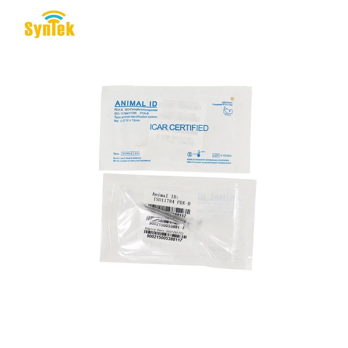134 2 кГц RFID микрочип транспондер стеклянная бирка FDX-B животных