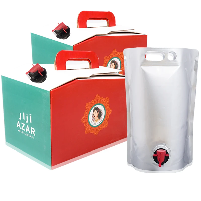 Custom 3l 10l 20l Bag in Box Filling Roll Oil Juice Bag Liquid Packaging Wine Water Dispenser Pouch Coffee bags