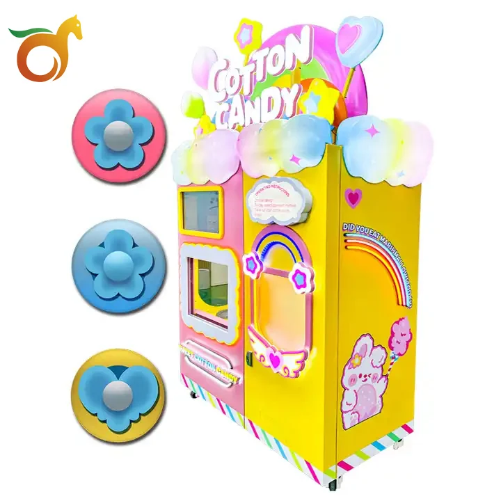 Exclusive 4 Layer Flower Shaped Cotton Candy New Party Supplies Cotton Candy Machine Automatic