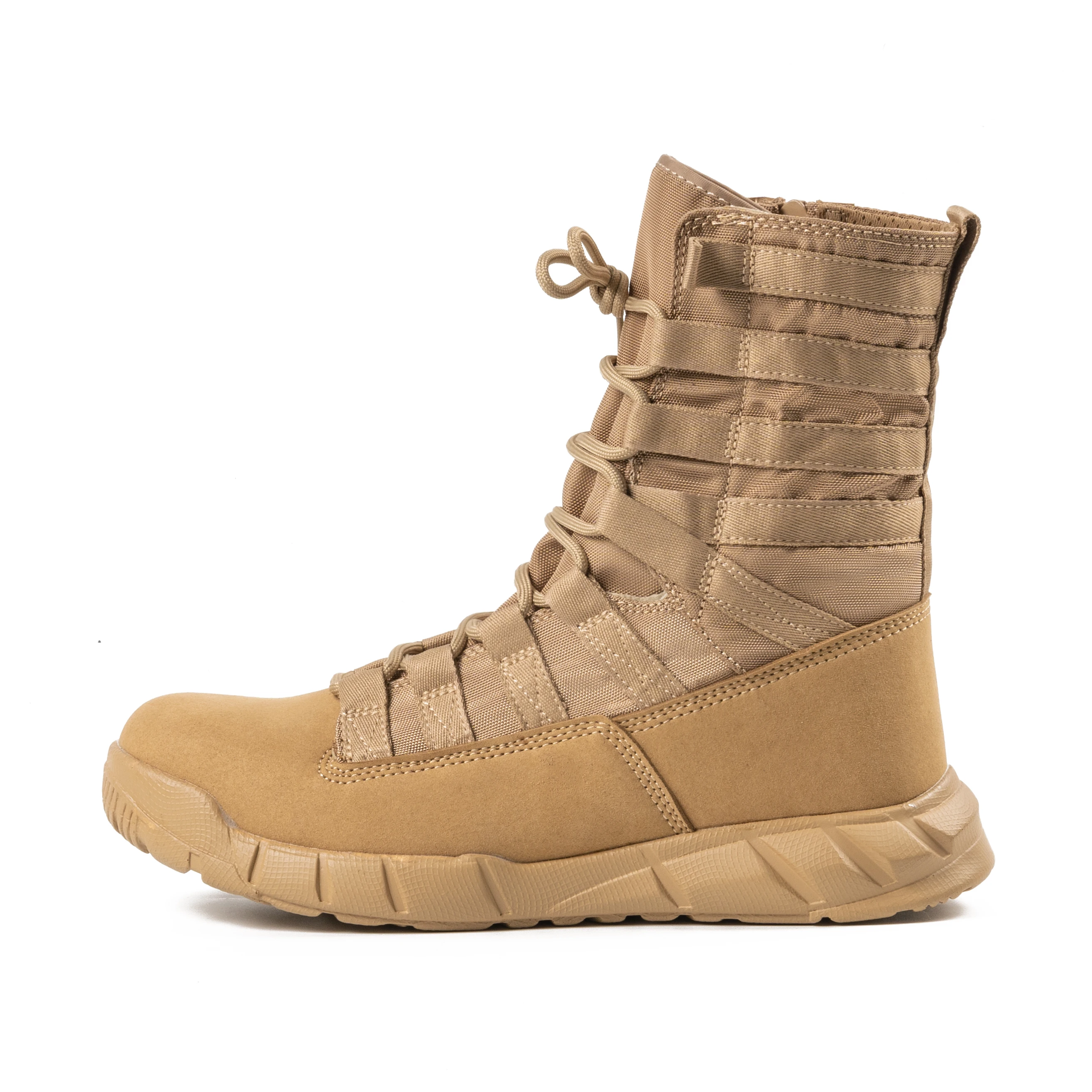 Оптовая продажа Заводские поставки коричневые пустынные черные супер легкие кожаные тактические ботинки для пеших прогулок