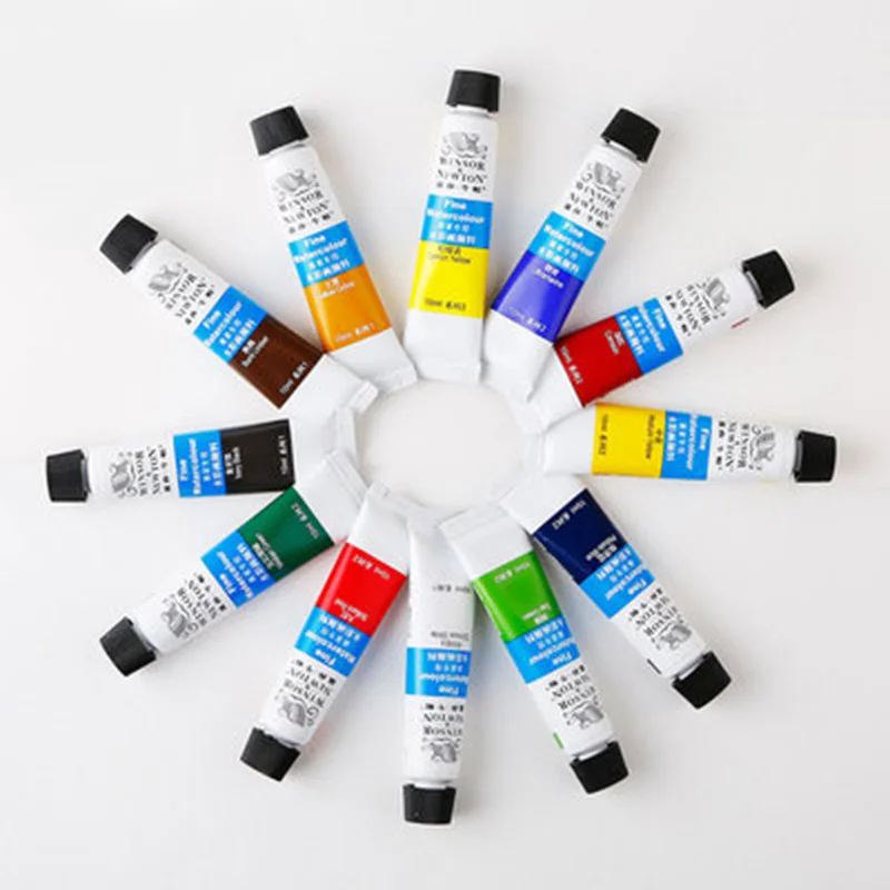  Winsor and Newton 12/18/24/36 цветов 10 мл профессиональные художественные пластиковые трубки Набор акварельных красок