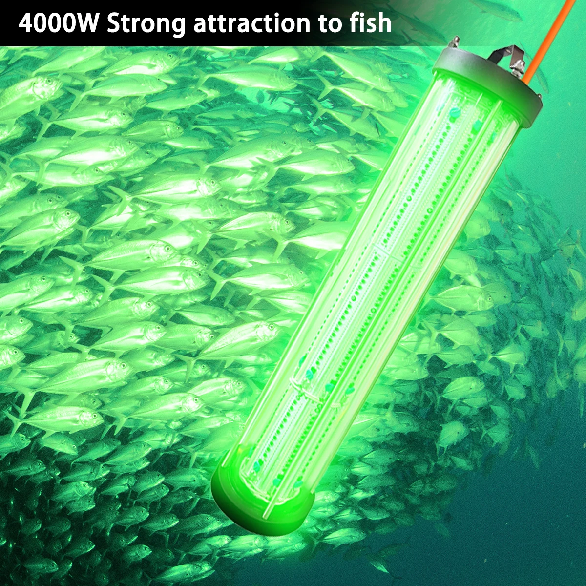 4000W LED Underwater High Quality IP68 Green Underwater Fish attract Lure Light Flashing Lamp light