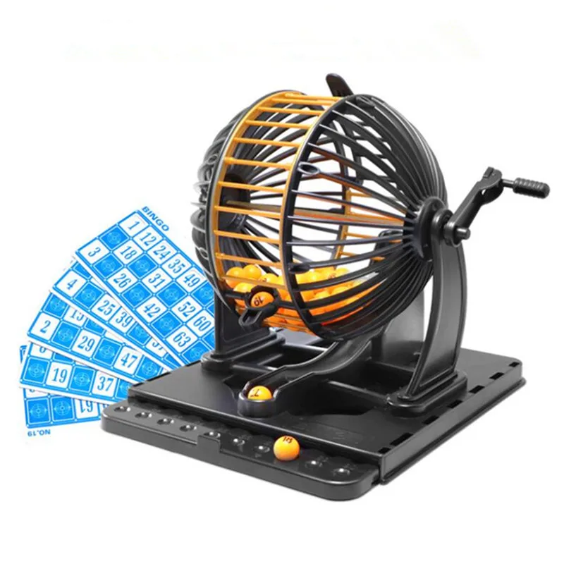 Table Games Leisure Entertainment Plastic Hand Lucky Bingo Machine Lottery Machine