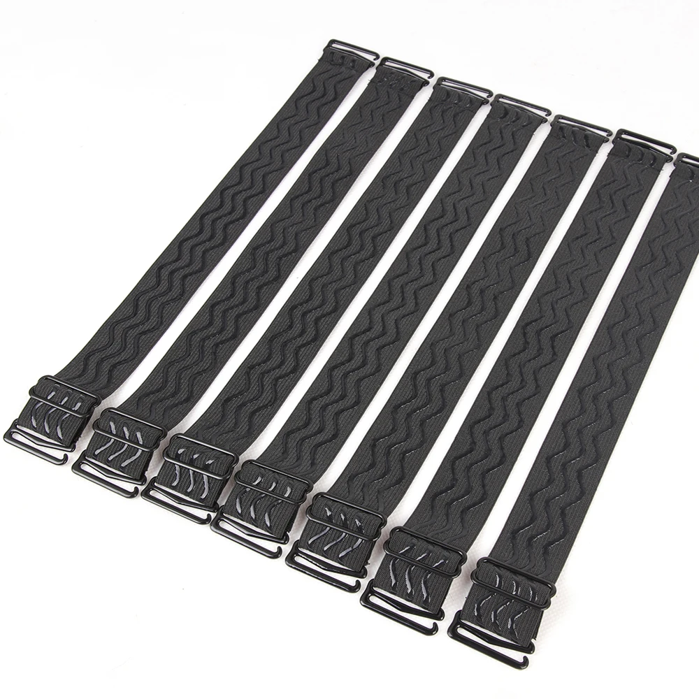 Custom Logo Wig Silicone Gripper Elastic Coated Belt Tape Webbing Soft Non-slip Ribbon Elastic Band