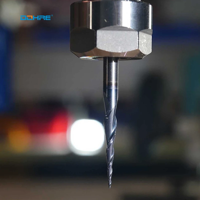 Dohre High Hardness high speed 4mm 6mm 8mm 1/4 inch solid carbide taper endmill ball head milling cutter