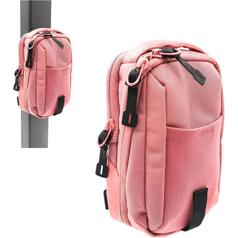 New Custom Travel Work small Sports Sling Chest Organizer Pouch Magnetic Gym Crossbody Bag with Cellphone Holder