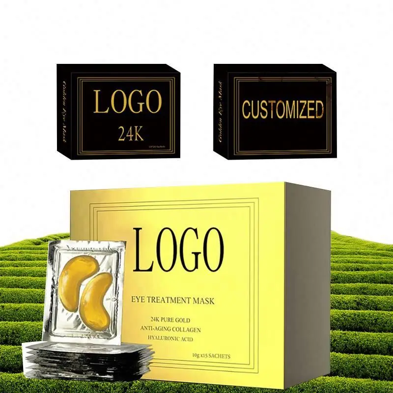 oem Discount in stock OEM Factory Sell Wholesale Anti Wrinkle Organic Moisturizing Crystal Collagen Sleeping 24K Golden Eye Mask Gel